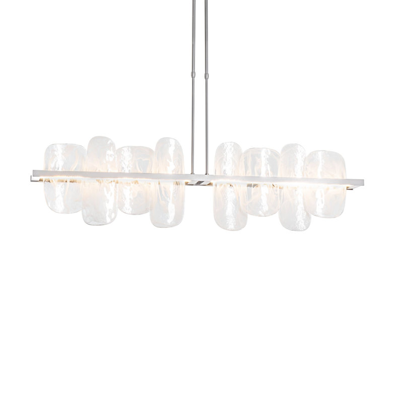 Vitre 1 - Light Kitchen Island Linear LED Pendant, Vintage Platinum