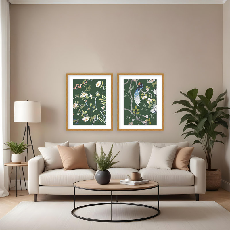 Nature Inspired Dining Room Walls Diptych, 36" H x 48" W