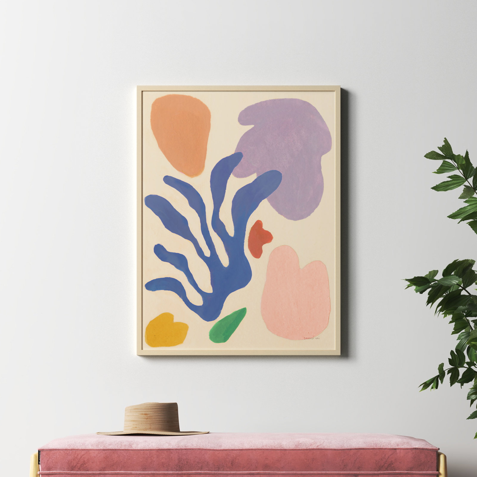 Honoring Matisse Warm by Danhui Nai, 41" H x 31" W x 1" D, Brown