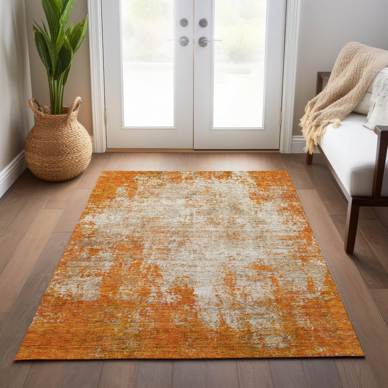 Tapis rectangulaire Aleighna avec envers antidérapant, Rectangle 9 pi x 12 pi