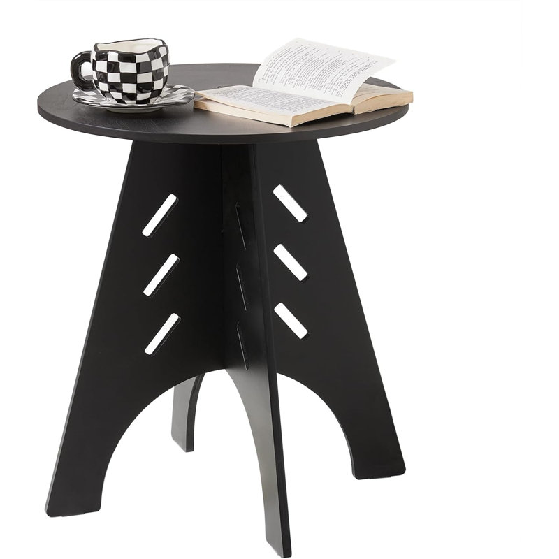 Matrim Solid Wood End Table, Black