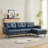88” W Faux Leather L-Shape Sofa Chaise-556264105