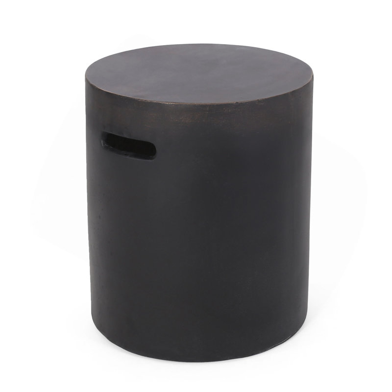 Outdoor Lightweight Concrete Side Table,Copper