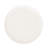 Tiffanie Round Burl Wood Upholstered Ottoman, Ivory White Boucle