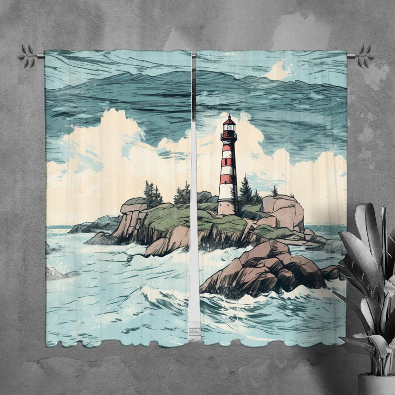 Tomicia Polyester Room Darkening Curtain Pair, L 20 po x L 61 po