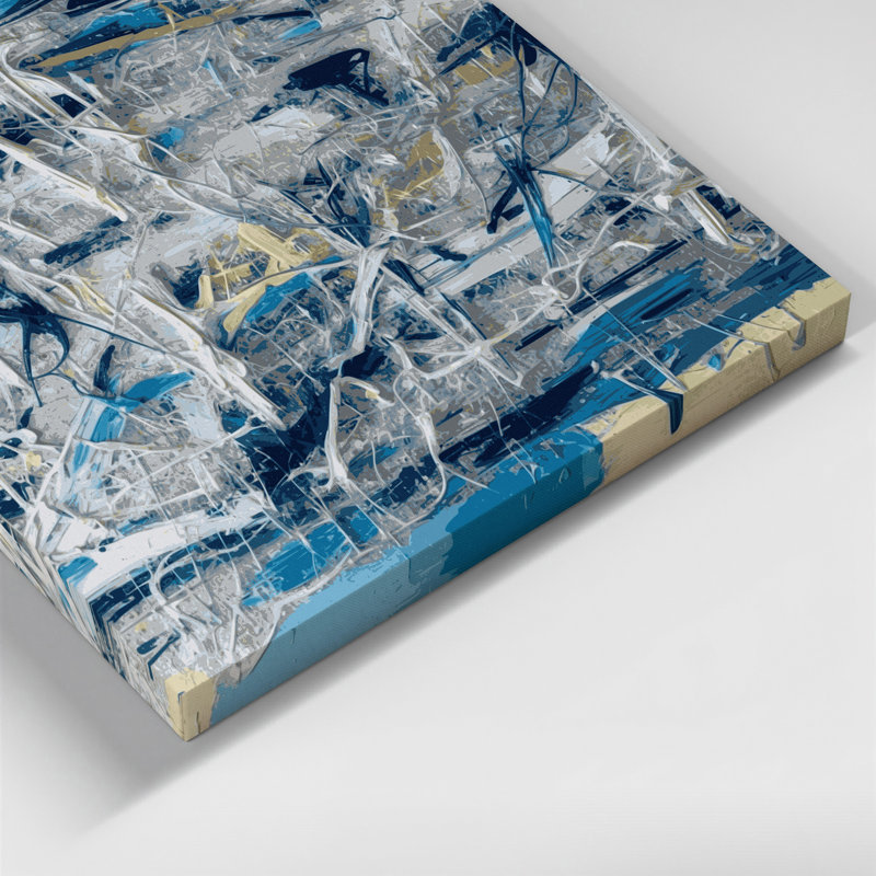 «Neo Expressionism 35», art mural sur toile bleue, H 12 po x l 12 po