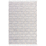 Helden Hand-Knotted Area Rug in Gray/White