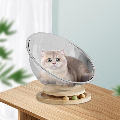 Lit pour chat avec capsule en acrylique - Bubble Lounge transparent