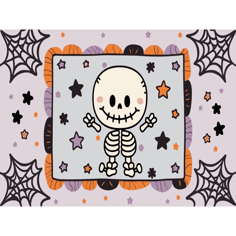 Tapis de vacances d'Halloween The Holiday Aisle®, Rectangulaire 2 pi x 3 pi