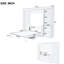 Lit double avec bureau et bibliothèque en blanc - Robuste et robuste-511445357