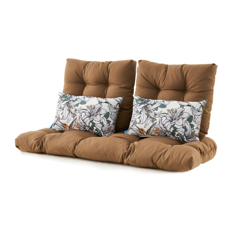 Ensemble de 5 coussins de causeuse en U Cassella, Brun pâle