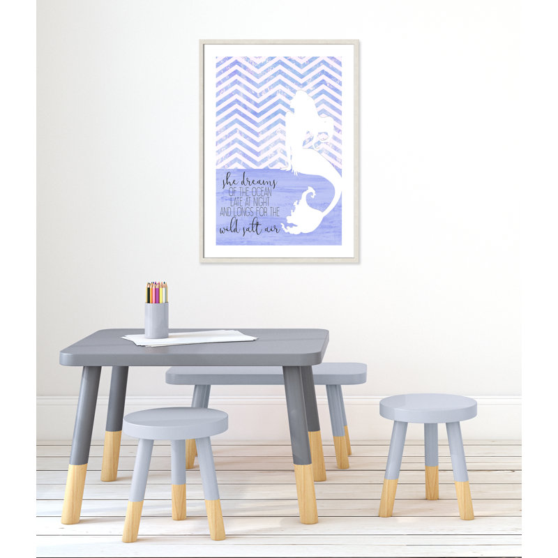 Adhésif décoratif She Dreams, H 34,5 po x l 24,5 po x P 1,18 po, Encadré de boîte à grain de bois blanc