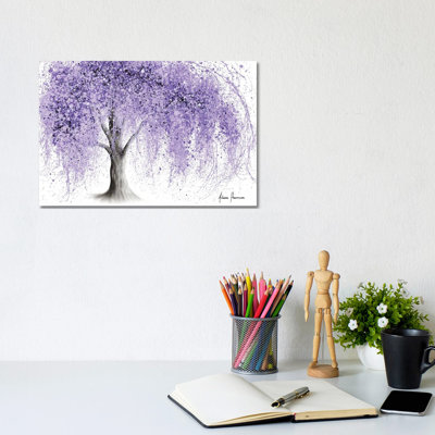 Purple Wishing Willow by Ashvin Harrison - Print on Canvas