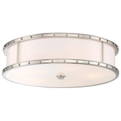 Minka Lavery With Etched Opal Led Flush Mount Light