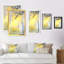«Grey and Yeollow Abstract Merging» - Décoration murale moderne et contemporaine en toile-999750228-999750210