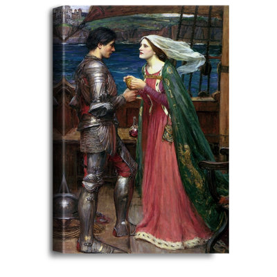 Tristan and Isolde with the Potion by John William Waterhouse Painting Reproductions Reproductions,Giclee Canvas Prints Wall Art for Home Decor