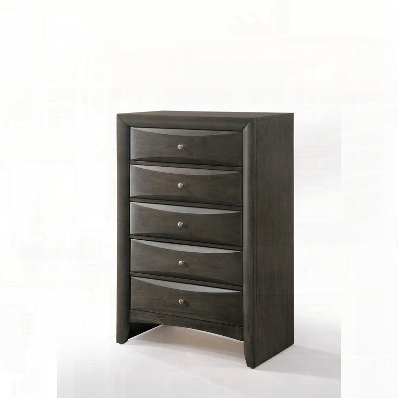 Commode de rangement en chêne, Gris
