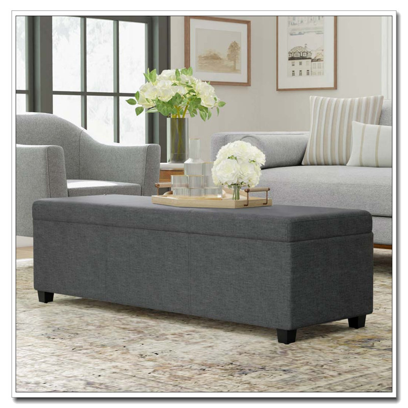 Très grand banc de rangement avec repose-pieds