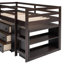 Structure de lit Loft avec bureau portable roulant-1380999910
