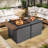 Zaccai 64" Patio Rectangle Expandable Propane Fire Pit Table (55000 BTU)