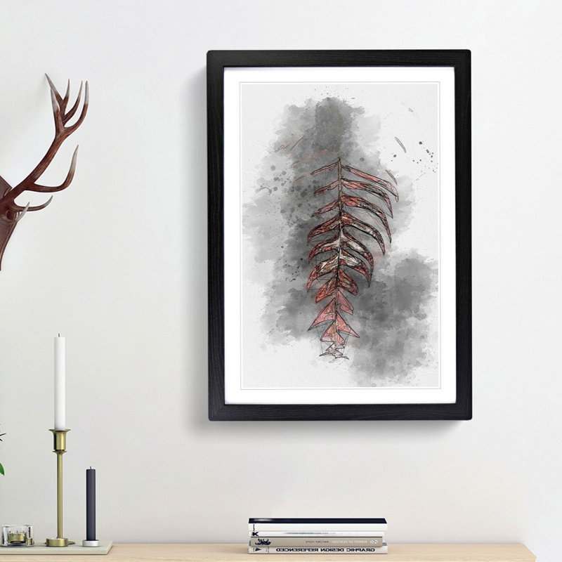 Leaf in the Light in Abstract - Picture Frame Graphic Art Print, 87cm H x 62cm W x 2cm D, Black Framed