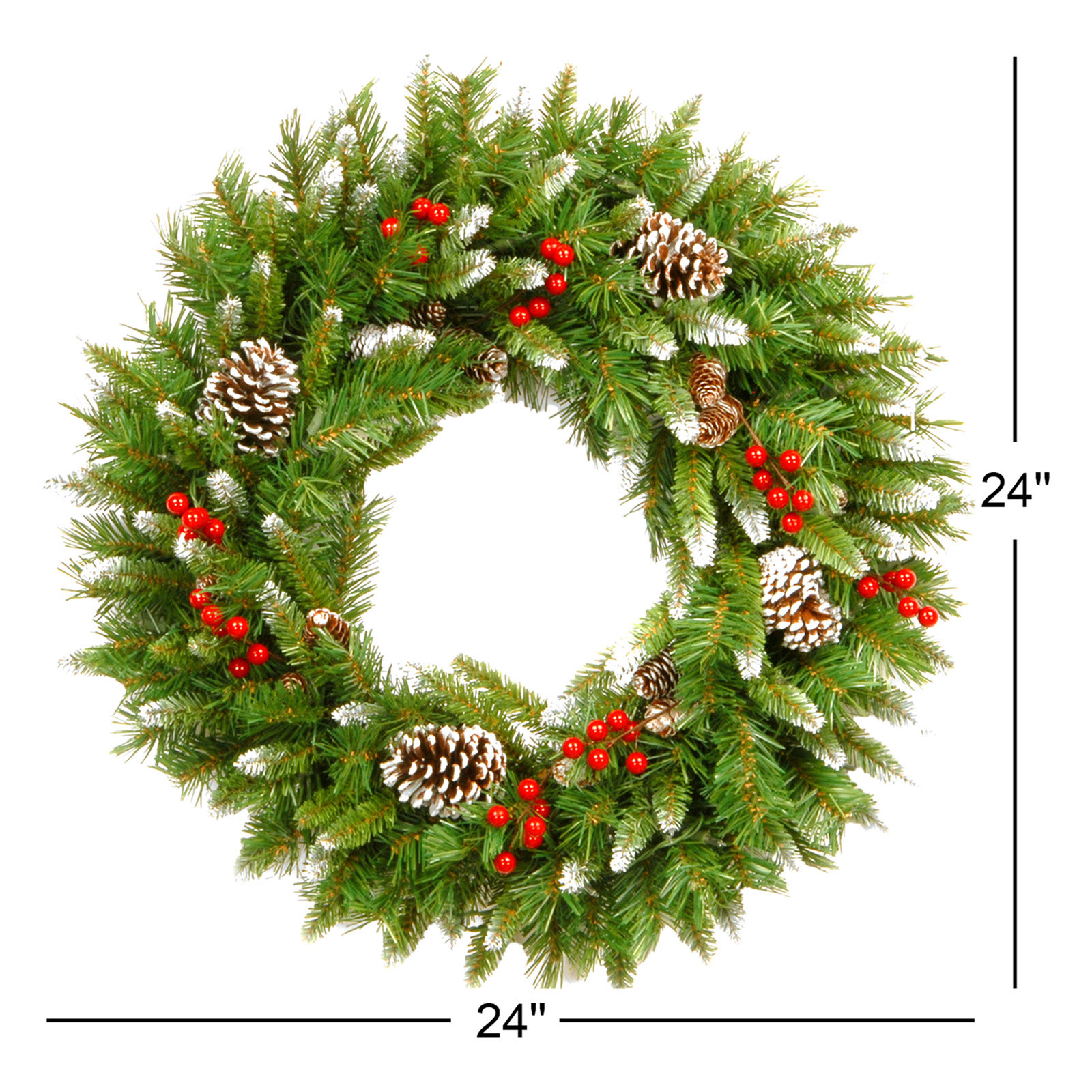 The Holiday Aisle® 24 in. Frosted Berry Wreath