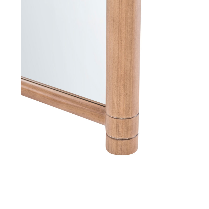Wall Mirror CANET 90 cm 200 cm Paulownia Wood Light Brown