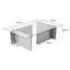 Modern Coffee Table with Tempered Glass Top, 100% Melamine Coated Particle Board Frame, For Contemporary Living Rooms-736250157