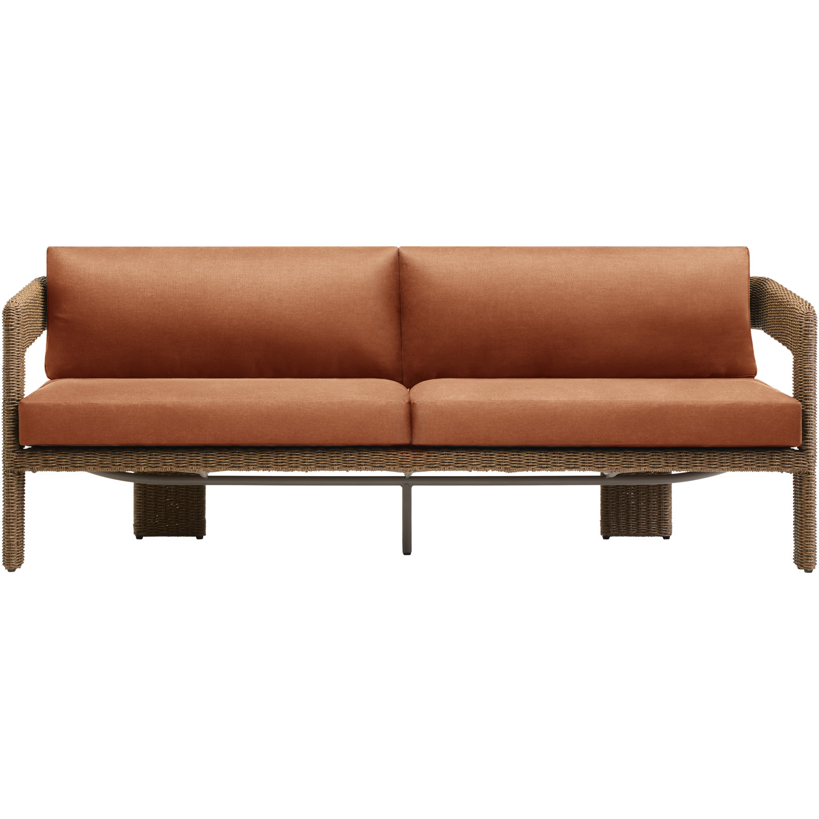 Amber 82" Sunbrella® Patio Sofa, Play Adobe