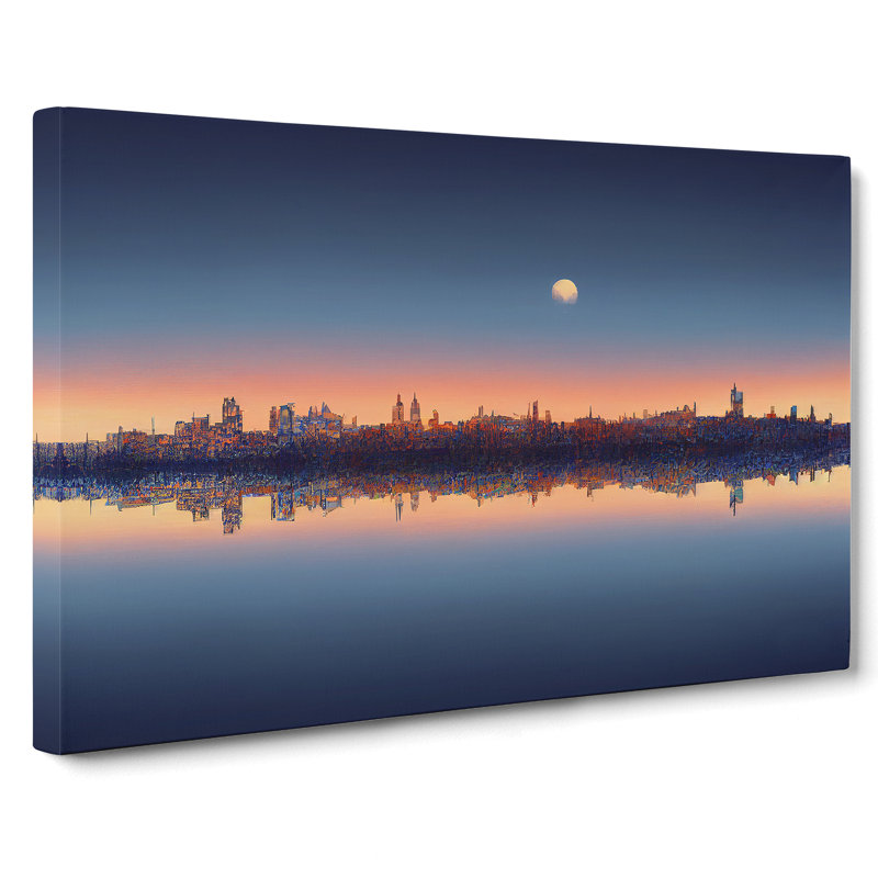 Stimulating Skyscraper Skyline - Wrapped Canvas