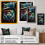Art mural sur toile Cool Cat avec lunettes de soleil et chapeau I-87340890-87340894