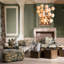 Chandelier Icarus Antique Brass Finish Alabaster