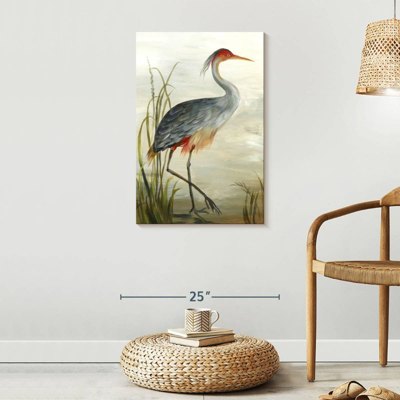 Grey Heron, reproduction sur toile, H 30 po x l 20 po x P 1,25 po