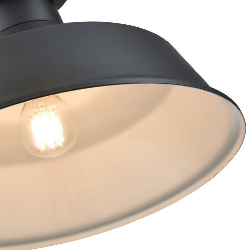Breakwater Bay Adeleigh 1 Light Classic Warehouse Shade in Satin Black