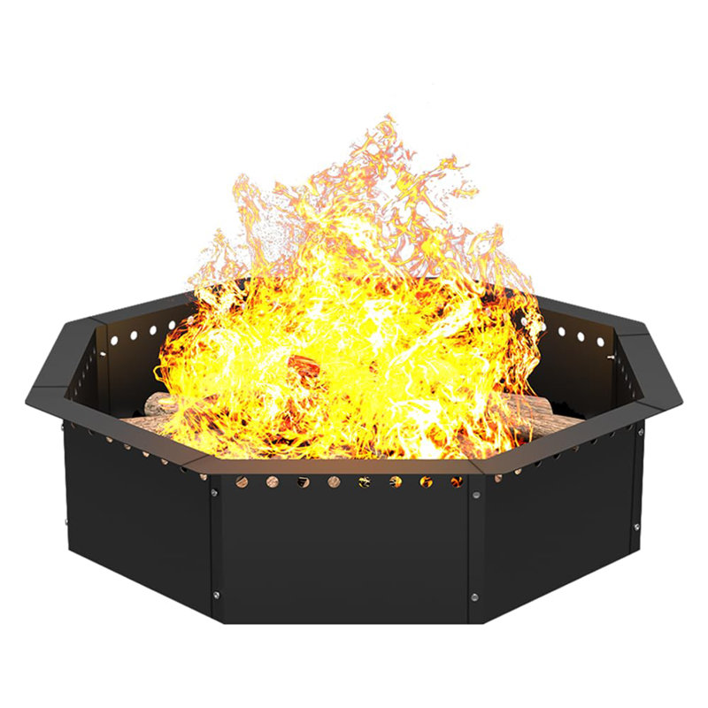 Smokeless Fire Pit Ring 35-Inch Outer 31-Inch Inner Diameter, 8.5" H x 35" W x 35" D