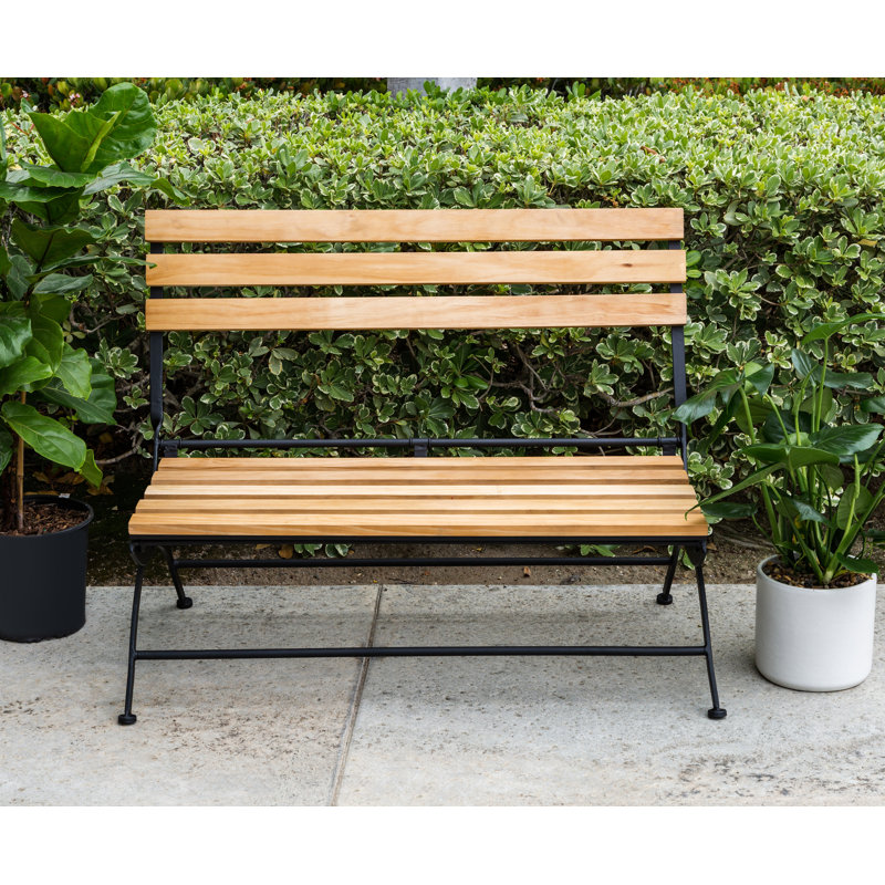 Banc de jardin en bois et fer