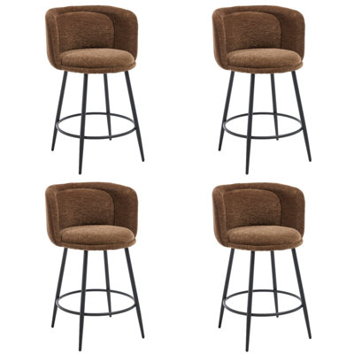 Yes Chenille Bar Stool with Iron Frame