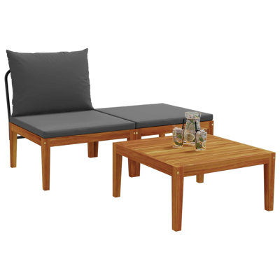  Outdoor Sectional Sofa Units Solid Acacia Wood Seating Patio Furniture