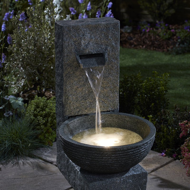 Drome Outdoor Weather Resistant Waterfall Fountain with Lights