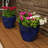 Chalet 11.75" x 11.75" x 9.5" Round Ceramic Outdoor Planter 2-Count - Imperial Blue-765208648-765246696