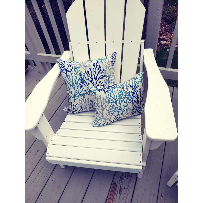 Coastal Coral Isle Outdoor Rectangular Pillow Cover & Insert, 12" x 24"
