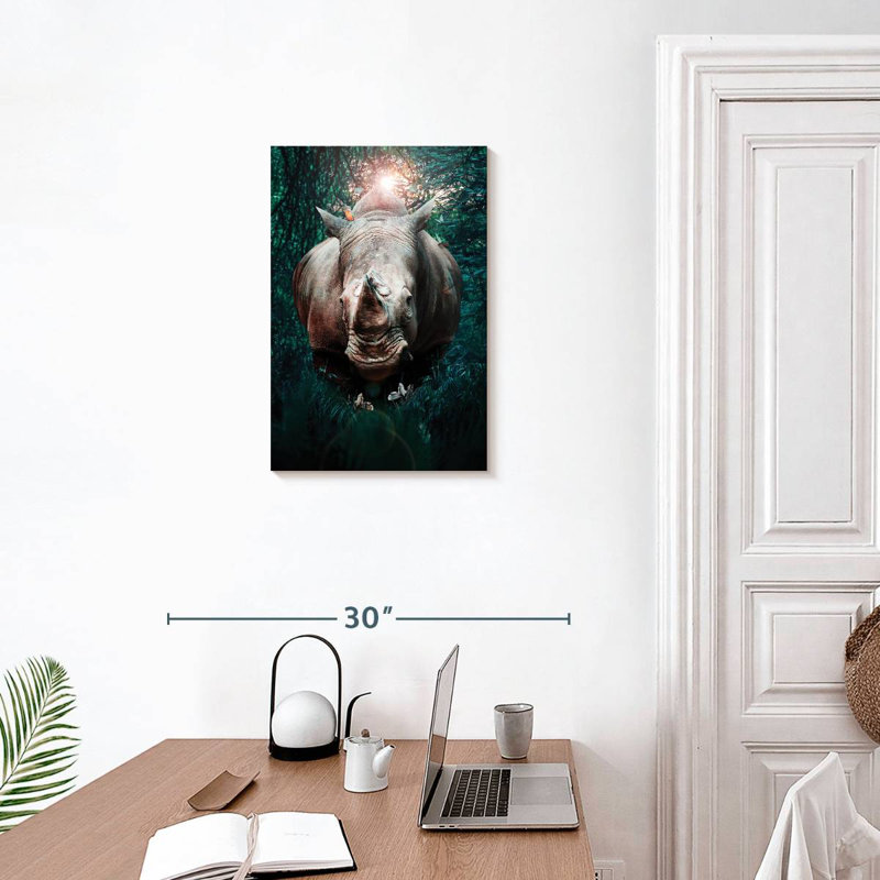 Brampt Jungle Rhino, 24" H x 16" W