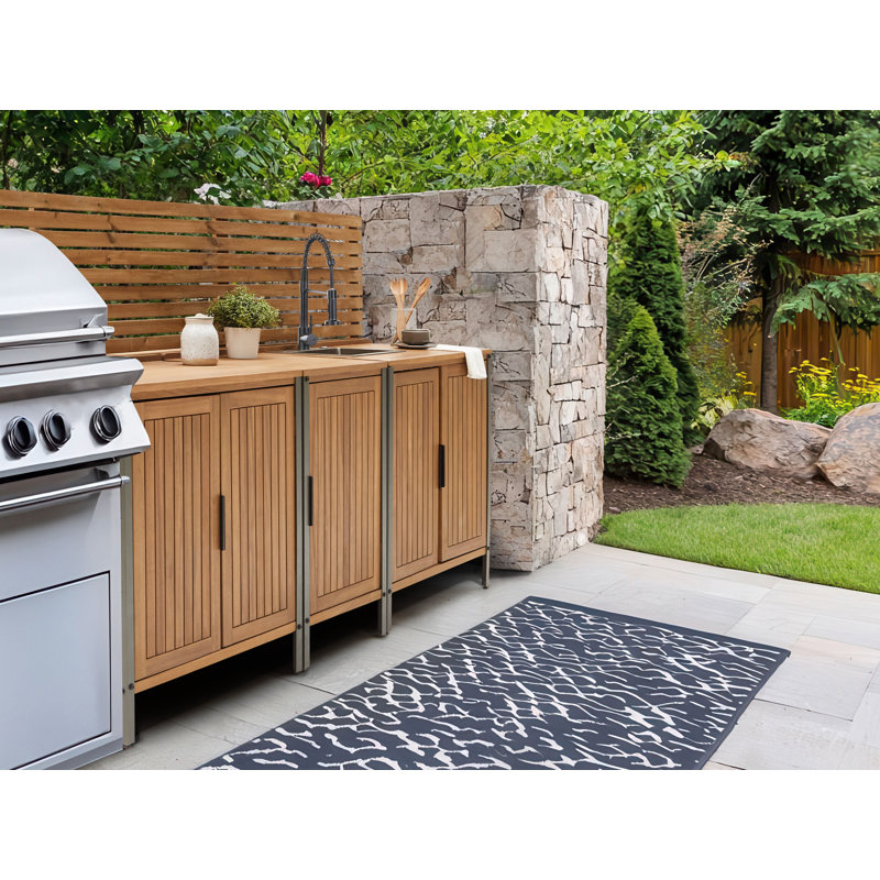 Outdoor Kitchen Cabinet IVREA Certified Acacia Wood Brown