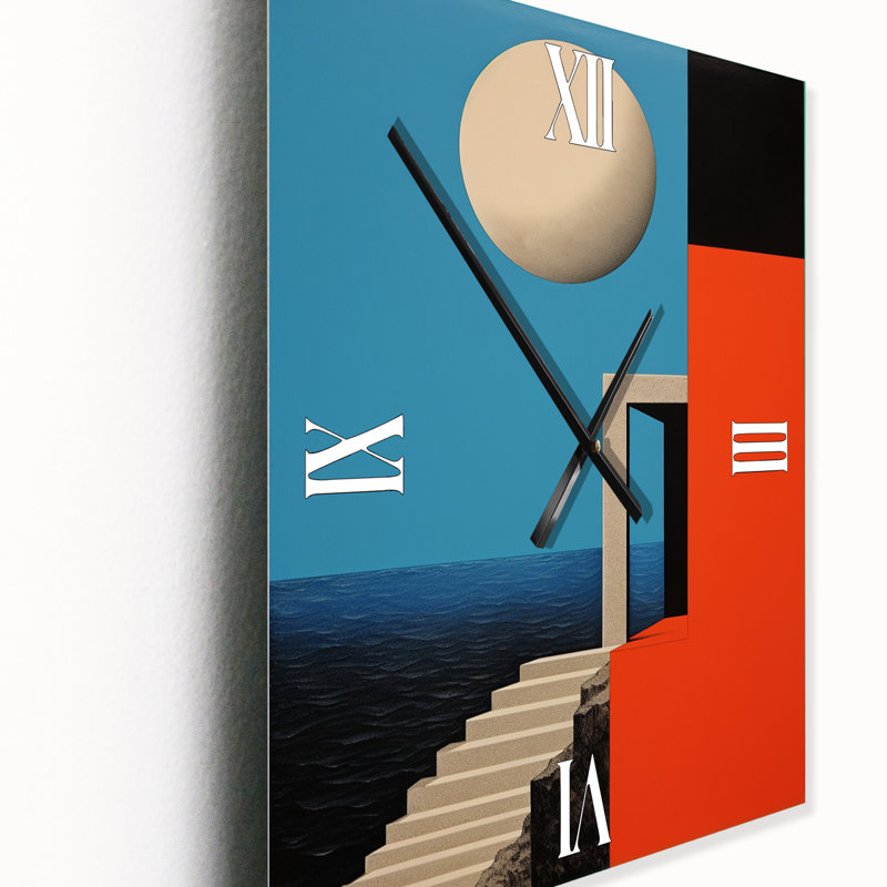 Horloge murale rétro Illustration de pleine lune I - Autres plantes et fleurs, Petit