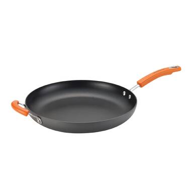 Rachael Ray Hard-Anodized Nonstick Oval Pasta Pot / Stockpot with Lid and  Pour Spout, 8-Quart, Gray with Orange Handles - Nice-Pay in 2023
