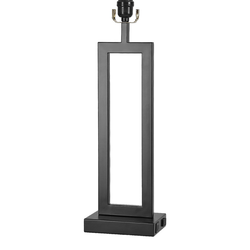 Base de lampe de table simple 28,5 po, Noir