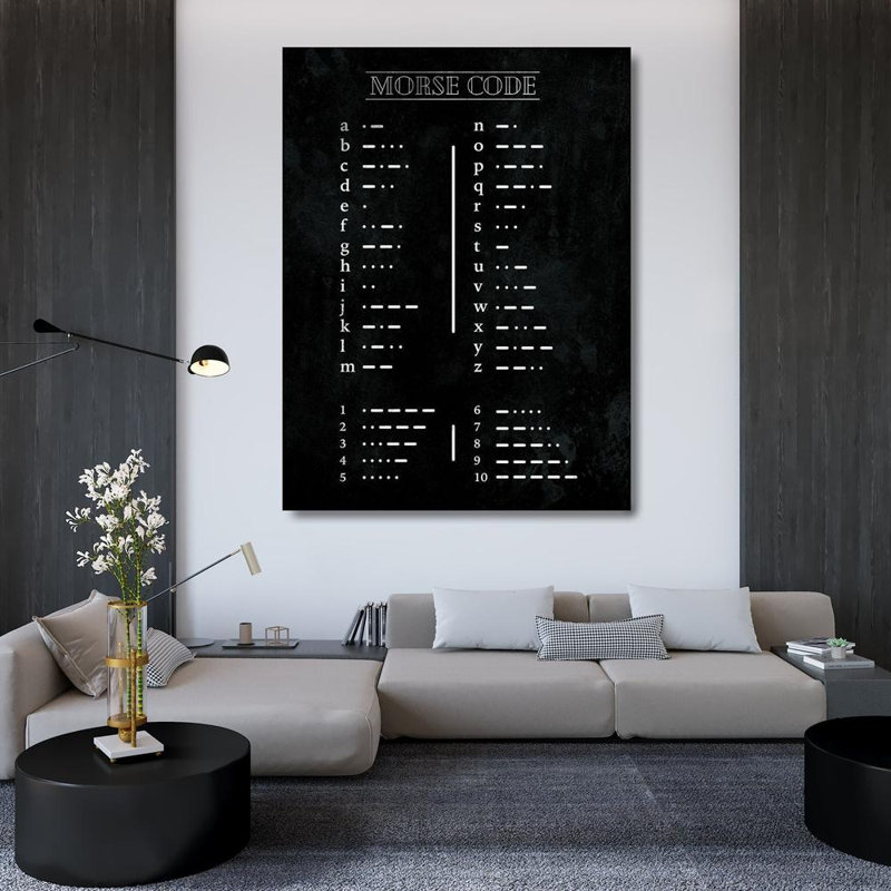 Lark Manor Villa, Mlli Gallery Wrapped Canvas Art Titled: Morse Code Open, H 47 po x l 36 po