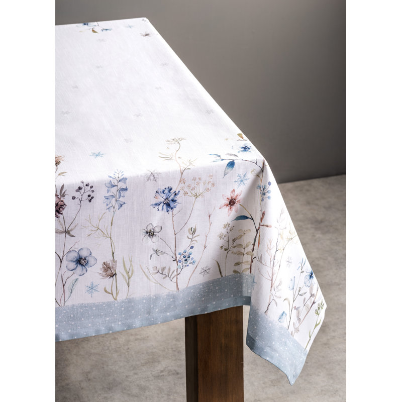 Floral 100% Cotton Square Tablecloth, 54" x 54"