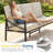 Patio Sofa With Cushions And Coffee Table-1073571738