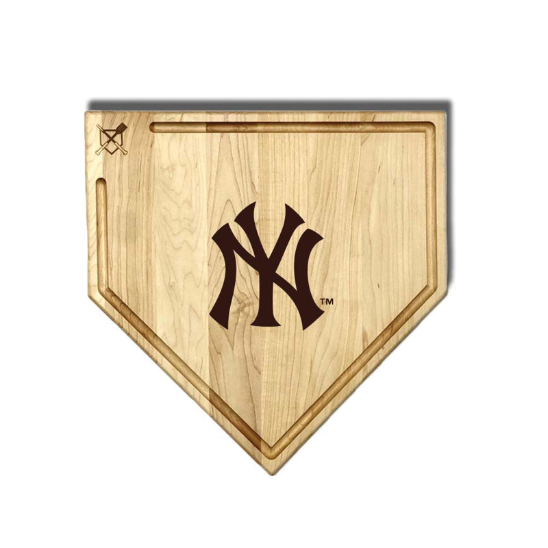 New York Yankees 17'' Maple Wood Home Plate Cutting Board